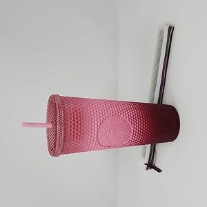 Starbucks Waxberry Ombre Venti Tumbler Straw Set Bundle 24oz